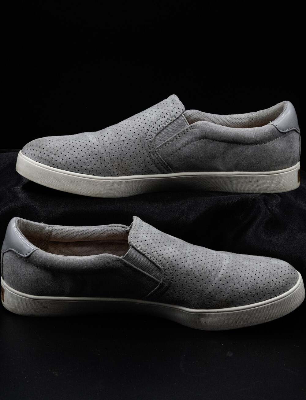 Dr. Scholl's Slip-On Perforated Casual Sneakers - Light Gray